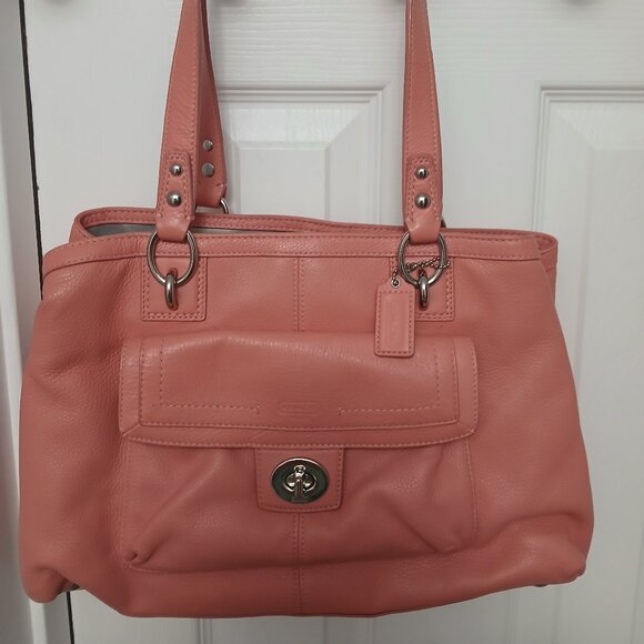 Coach Sherbet Colored Satchel🧡 - Picture 1 of 12